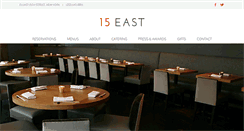 Desktop Screenshot of 15eastrestaurant.com