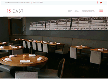 Tablet Screenshot of 15eastrestaurant.com